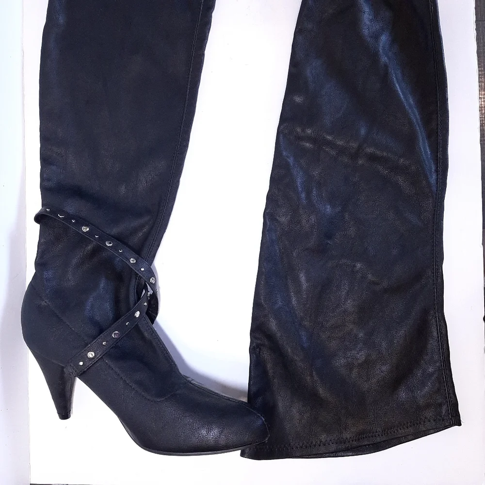 Chinese Laundry Over The Knee Faux Leather Boots Thigh High 5.5 Kingston